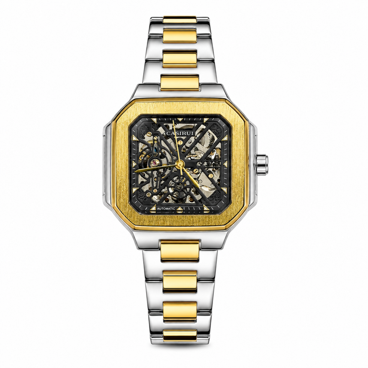 Casirui Two-Tone Automatic Skeleton Watch