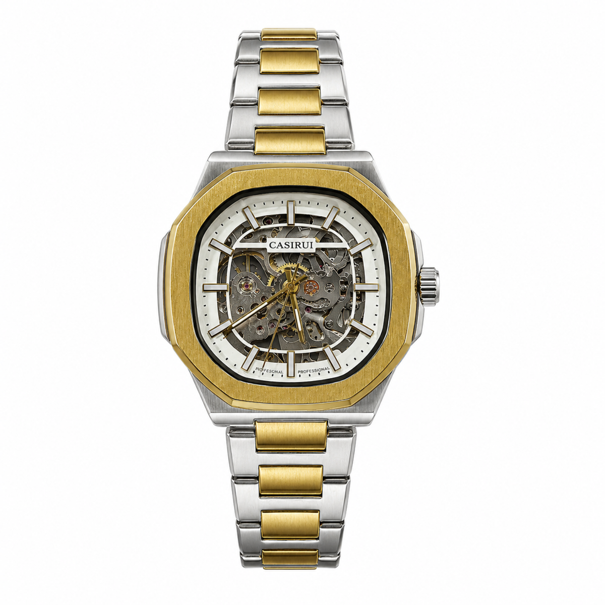 Casirui Gold & Silver-Tone Skeleton Watch